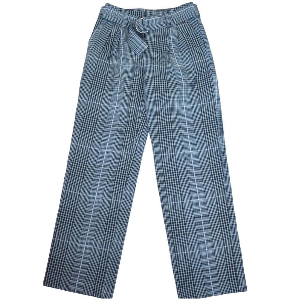 A New Day Plaid Pleat Front Belted Dress Pants Trousers NWOT - Size‎ 0